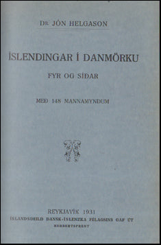 Íslendingar í Danmörku fyr og síðar # 54422