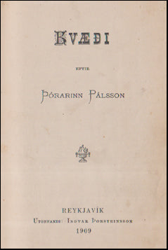 Kvæði eftir Þórarinn Pálsson # 54471