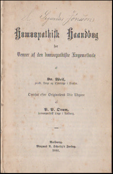 Homøopathisk Haandbog # 54654