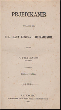 Prjedikanir ætlaðar til helgidaga lestra í heimahúsum # 54660