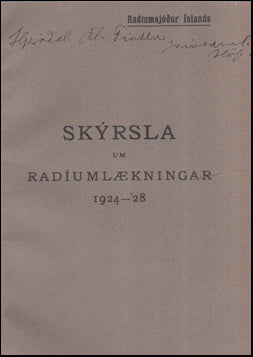 Skýrsla um radíumlækningar 1924-28 # 54682