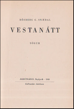 Vestanátt # 54825