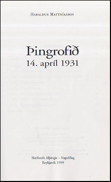 Þingrofið 14. apríl 1931 # 55106