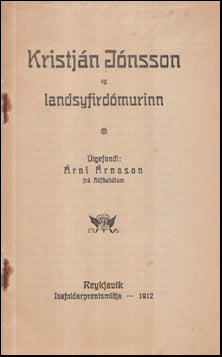 Kristján Jónsson og landsyfirdómurinn # 88619