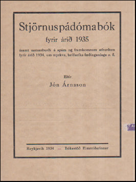 Stjörnuspádómabók fyrir árið 1935 # 55448