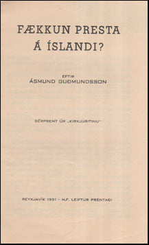 Fækkun presta á Íslandi? # 55488
