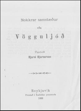 Nokkrar samstæður eða Vögguljóð # 55503