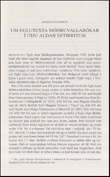 Um Eglutexta Möðruvallabókar í 17du aldar eftirritum # 55537