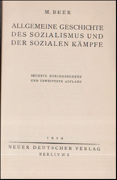 Allgemeine Geschichte des Sozialismus # 55725
