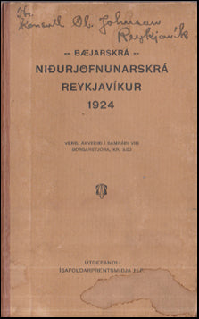 Niðurjöfnunarskrá Reykjavíkur 1924 # 55788