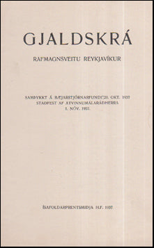Gjaldskrá Rafmagnsveitu Reykjavíkur # 56070