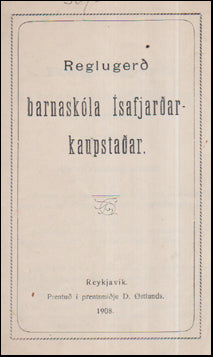 Reglugerð barnaskóla Ísafjarðar # 56632