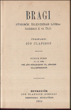 Bragi. Sýnisbók íslenzkrar ljóðagerðar # 56180