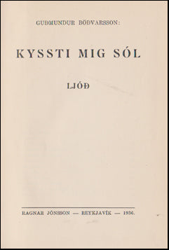 Kyssti mig sól # 78490