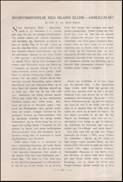 Rigsforbindelse med Island eller – adskillelse? # 56606