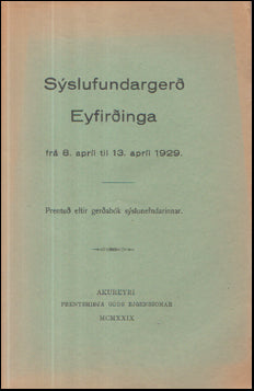 Sýslufundargjörðir Eyjafjarðarsýslu # 56624