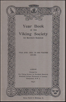 Year-Book of the Viking Society 1931 # 56659