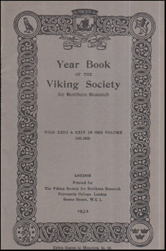 Year-Book of the Viking Society 1932 # 56660