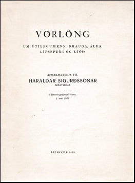 Vorlöng. Um útilegumenn, drauga, álfa # 88549