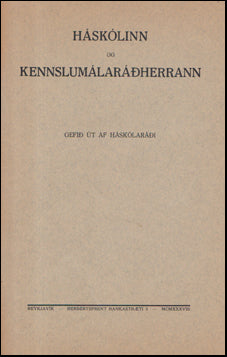 Háskólinn og kennslumálaráðherrann # 56829