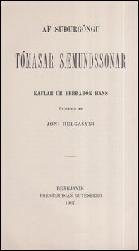Af suðurgöngu Tómasar Sæmundssonar # 56963