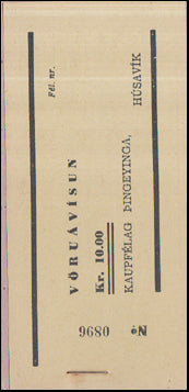 Vöruávísun. Kr. 10.00. # 57081