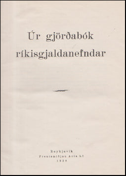 Úr gjörðabók ríkisgjaldanefndar # 57166
