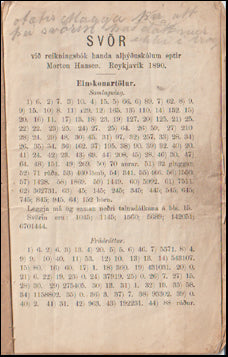 Svör við reikningsbók # 57311