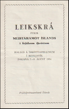 Leikskrá fyrir Meistaramót Íslands # 57377