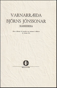Varnarræða Björns Jónssonar ráðherra # 5656