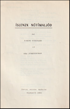 Íslenzk nútímaljóð # 57521