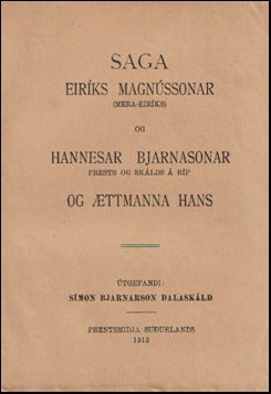Saga Eiríks Magnússonar (Mera-Eiríks) og Hannesar Bjarnsonar # 84390