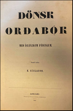 Dönsk orðabók með íslenzkum þýðingum # 58093