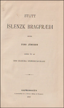 Stutt íslenzk bragfræði # 75528