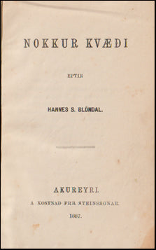 Nokkur kvæði # 58158