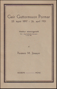 Geir Guttormsson Þormar # 58166