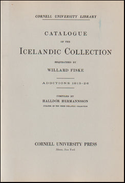 Catalogue of the Icelandic collection # 58189