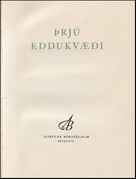 Þrjú Eddukvæði # 58278