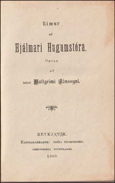 Rímur af Hjálmari Hugumstóra - Rímur af Víglundi og Ketilríði # 58613