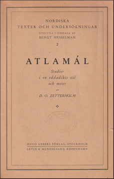 Atlamål. Studier i en Eddadikts stil och meter # 77336