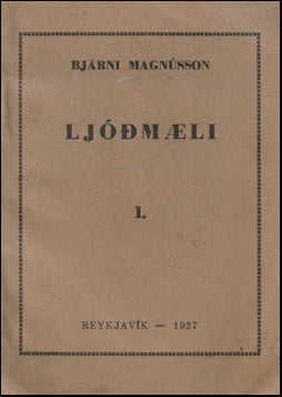 Ljóðmæli. I. # 58961