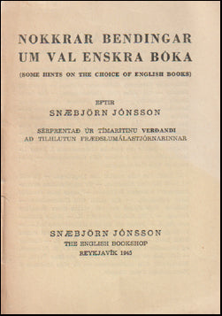 Nokkrar bendingar um val enskra bóka # 59013