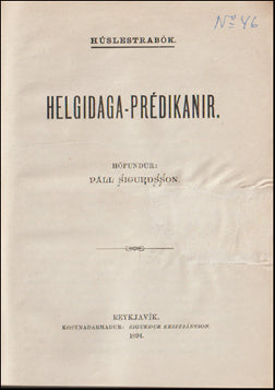 Húslestrarbók. Helgidaga-prédikanir # 59339