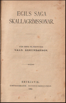 Egils saga Skallagrímssonar # 59445