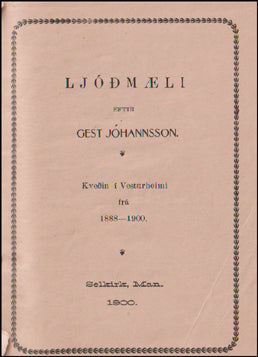 Ljóðmæli eftir Gest Jóhannsson # 59825