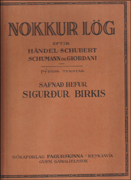 Nokkur lög eftir Händel – Schubert – Schumann og Giordani # 60125