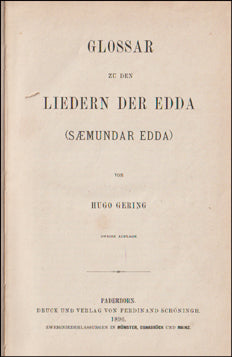 Glossar zu den Liedern der Edda (Sæmundar Edda). # 83524