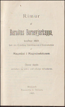 Rímur af Bernótus - Nokkrar rímur # 60302