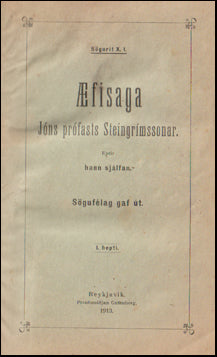 Æfisaga Jóns prófasts Steingrímssonar # 60639