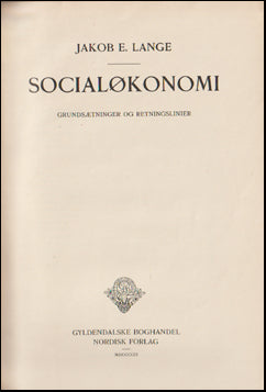 Socialøkonomi. Grundsætninger og retningslinier # 60658